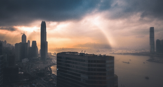 Horizon cloud sky sunrise Photo