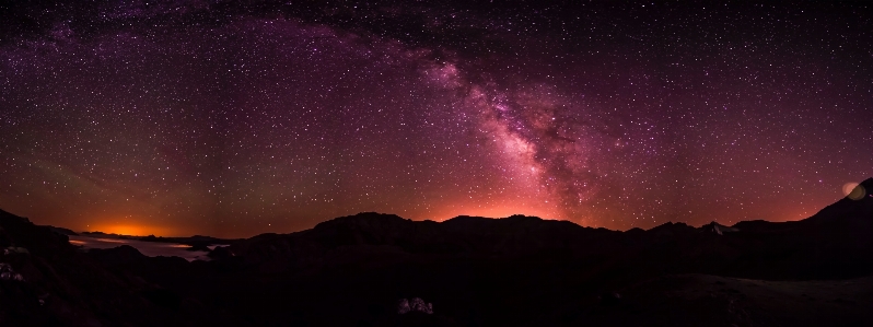 Foto Paesaggio natura cielo notte