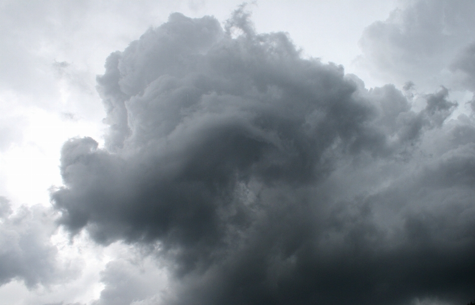 Awan hitam dan putih
 langit putih