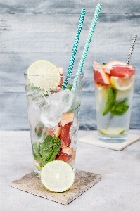 Lemonade drink cocktail mojito Photo