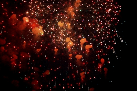 Foto Céu noite fumaça laranja