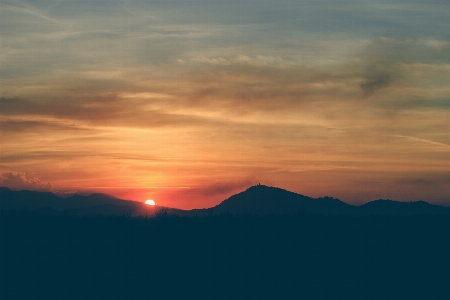 Landscape horizon mountain cloud Photo