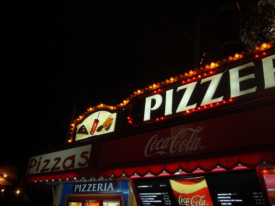 Pizza night electronic signage sky