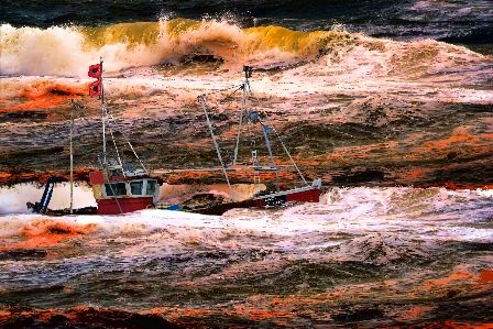 Foto Lanskap laut pesisir air