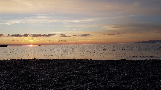 Sunset sea horizon sky Photo