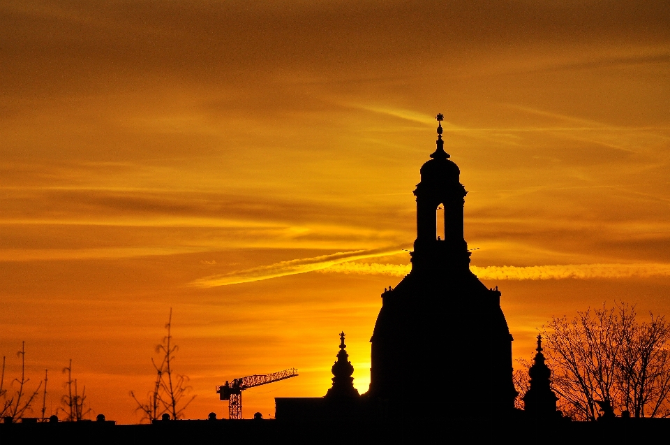 Frauenkirche dresden sky landmark