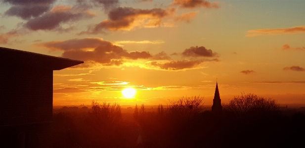 Photo Coucher de soleil ciel rémanence
 lever du