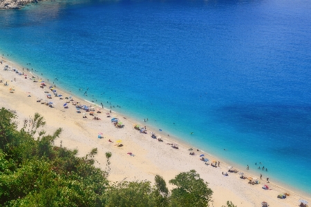 Turquoise beach blue myrtos Photo