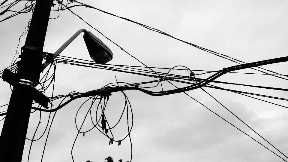 Urban black and white electricity