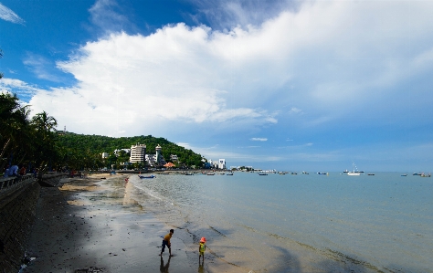 Sea beach landscape blue Photo