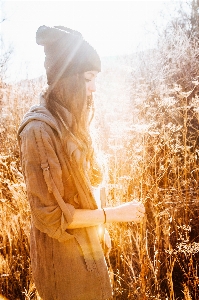 Agriculture beanie blur countryside Photo