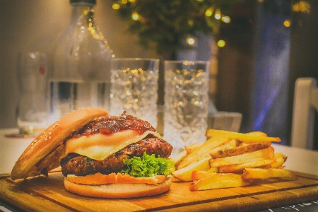 Beef bread bun burger Photo