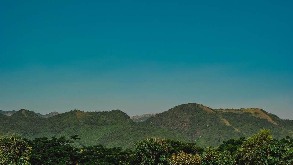 Landschaft himmel erde blau