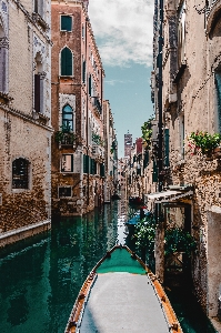 Boat bridge canal city Photo