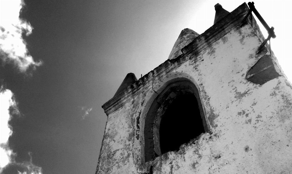 Die architektur schloss ruine uhr