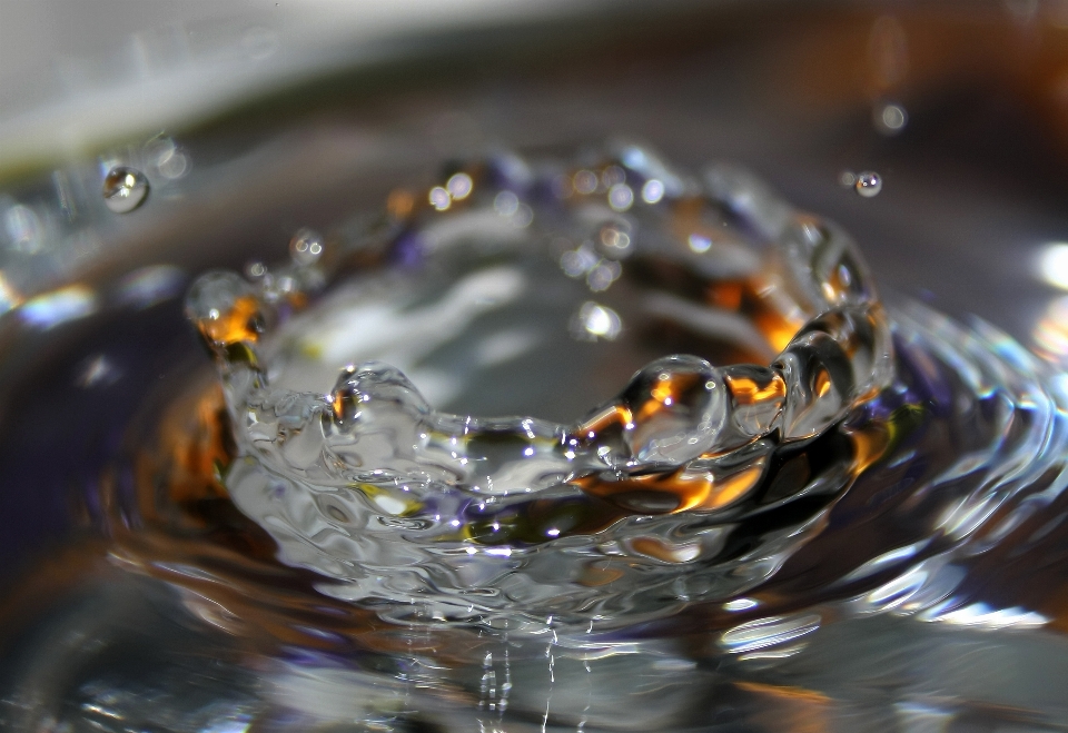 Art water macro photography close up