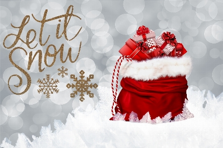 Snow gift red christmas Photo