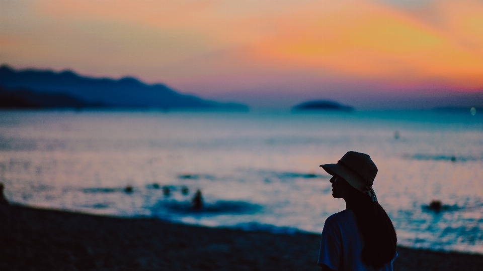 Portrait landscape afterglow backlit