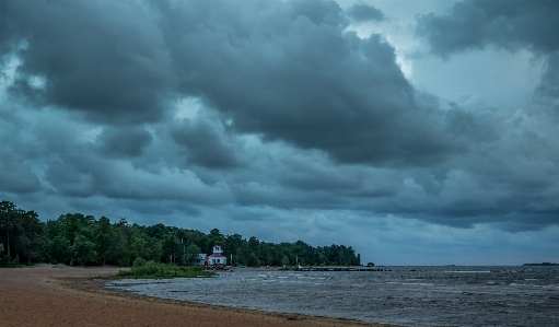 Landscape clouds gulf beach Photo