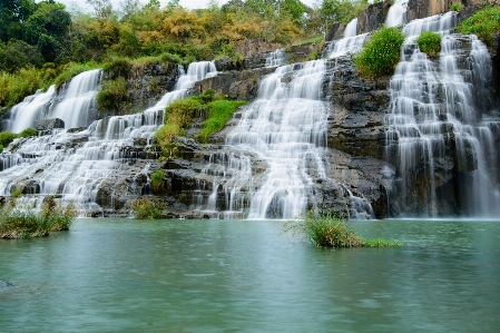 Lake beautiful picturesque scene Photo