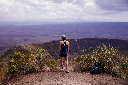 Women sky cloud mountainous landforms Photo