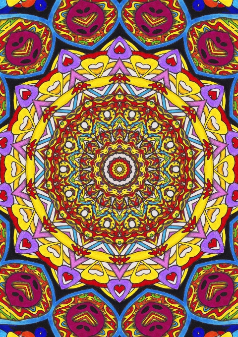 Mandala meditation muster kaleidoskop