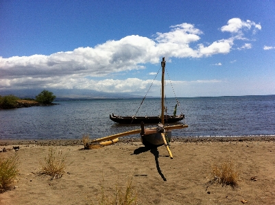 Hawaii canoe ocean boat Photo