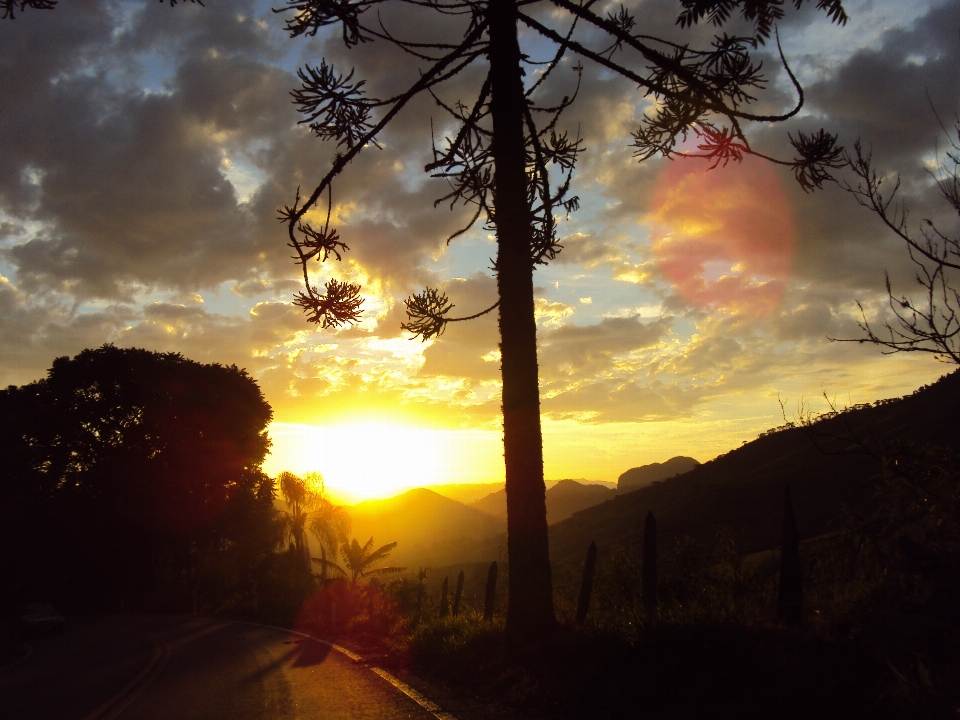 Sunrise road sky nature