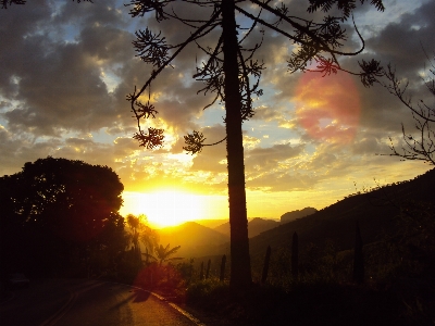 Sunrise road sky nature Photo