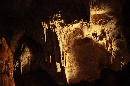 Cave rocks lights speleothem Photo