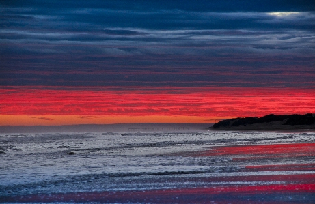 Dark red clouds sky horizon Photo