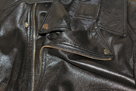 Leather jacket texture black Photo