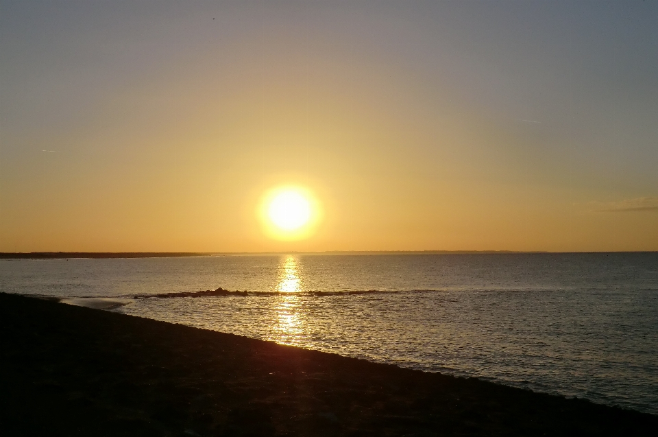 Sonnenuntergang nordsee
 strand horizont