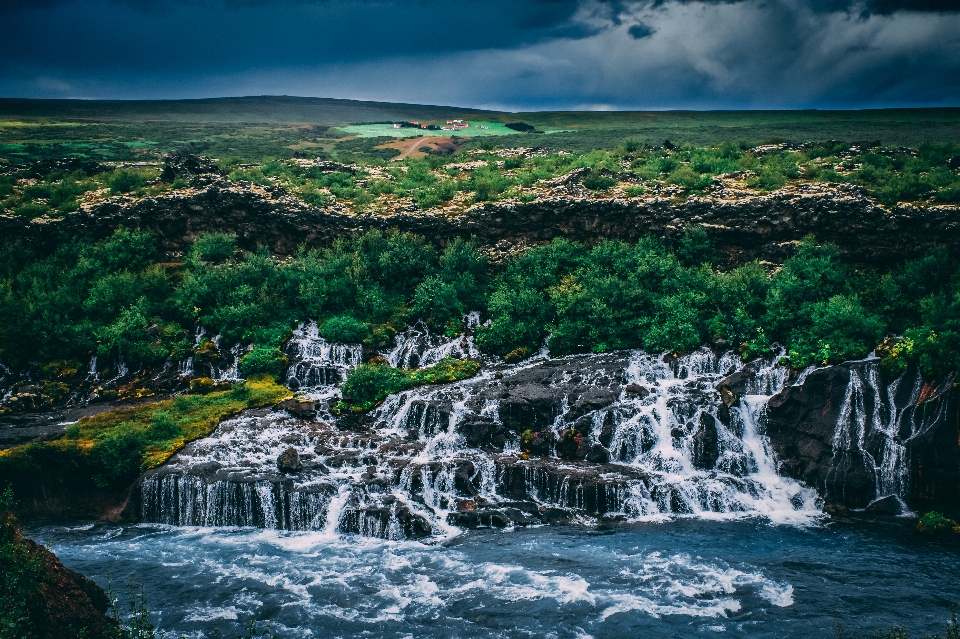 Waterfalls waterfall rocks green