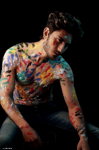 Body paint male pakistan Photo