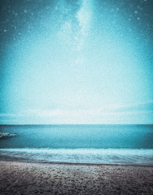 Milky way beach water sea