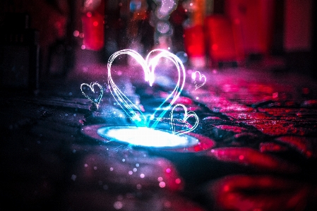 Valentin heart light neon Photo