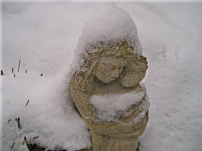 Snow sculpture freezing statue Photo