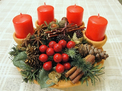 Advent wreath christmas decoration natural foods ornament Photo