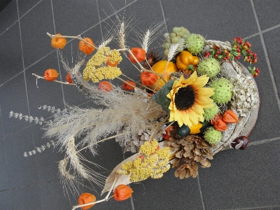 Autumn flower arranging floristry Photo