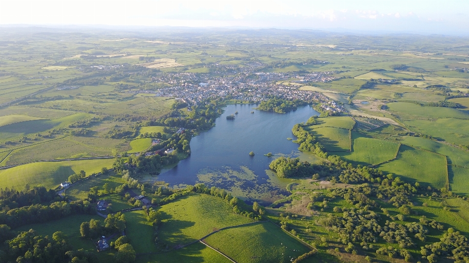 Scotland castle douglas drone lake