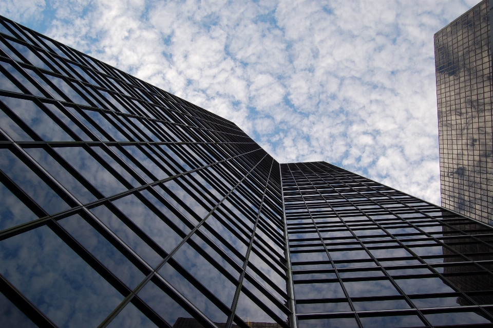 Building skyscraper clouds sky