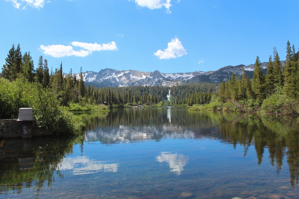 Naturaleza lago árboles montañas