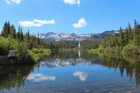 Nature lake trees mountains Photo