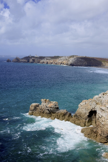 Cliff sea brittany coast