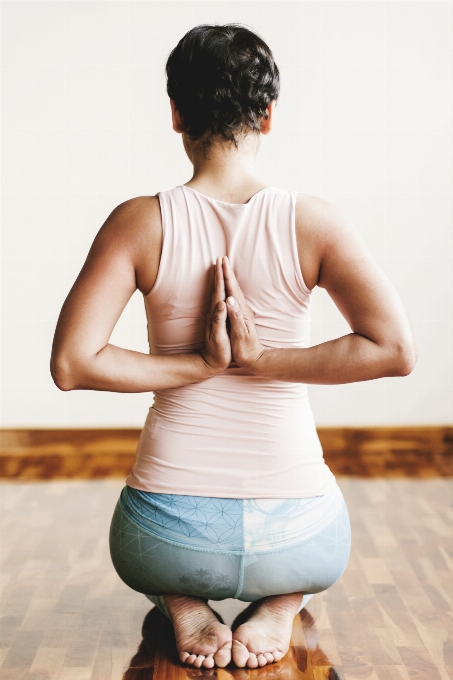 Yoga sitting standing shoulder