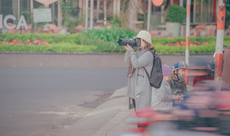 Portrait hat photograph road