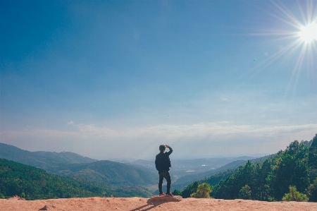 Portrait beautiful landscape pastel Photo