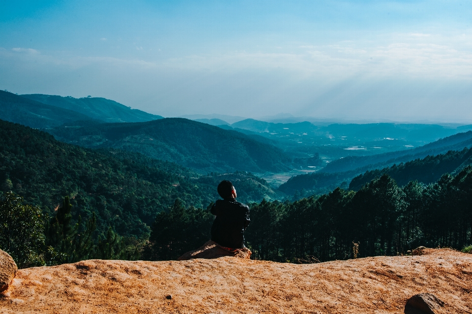 Portrait landscape boy natural