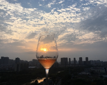 Rose wine sunset sky Photo